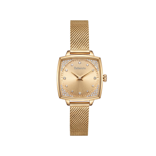 Betterichi-women_s-cushion-square-watch-with-champagne-gold-sunburst-dial-crystal-bezel-and-gold-tone-mesh-bracelet