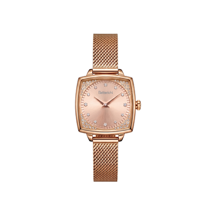 Betterichi-women_s-cushion-square-watch-with-rose-gold-sunburst-dial-crystal-set-bezel-and-rose-gold-mesh-bracelet