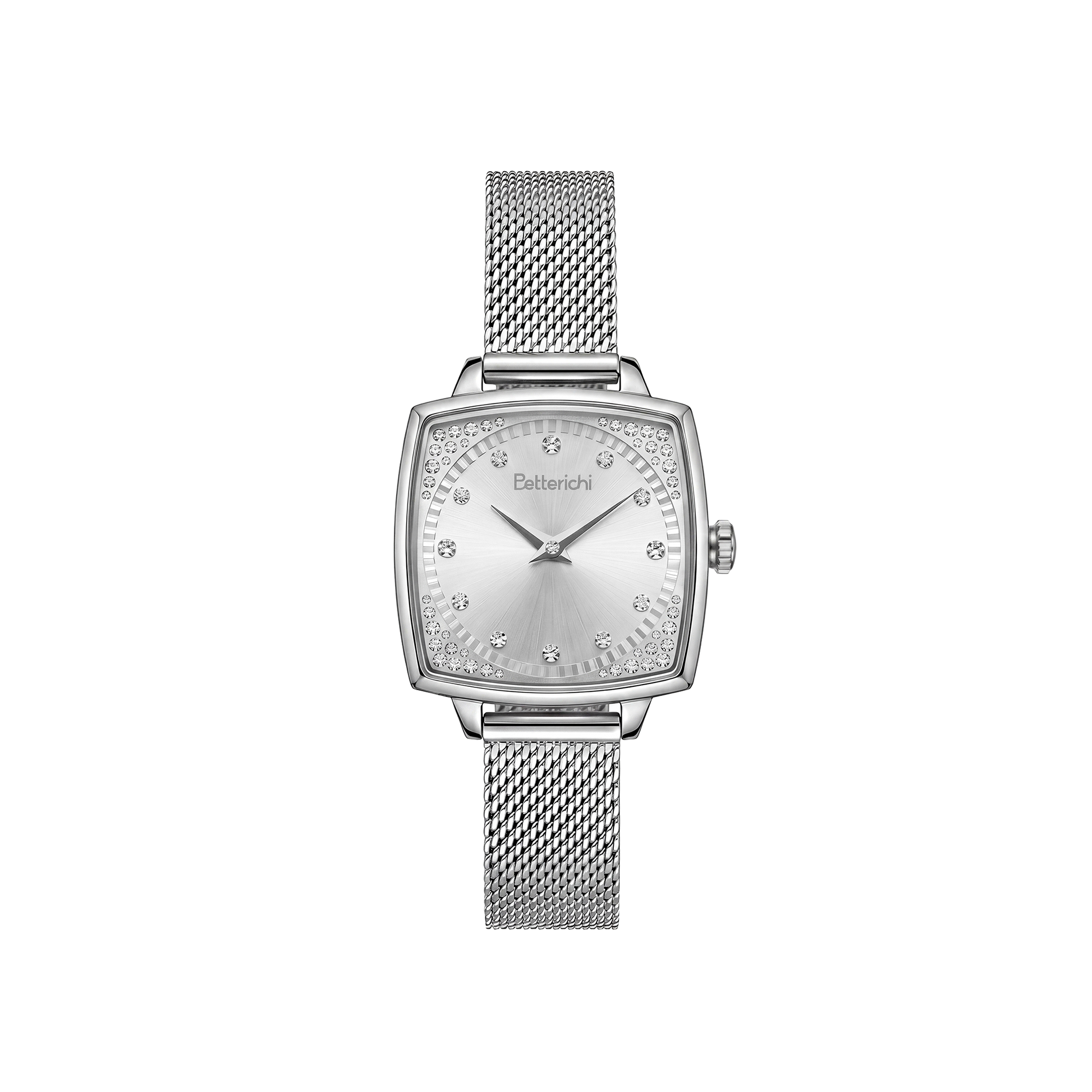 Betterichi-women_s-cushion-square-watch-with-silver-sunburst-dial-crystal-set-bezel-and-silver-tone-mesh-bracelet