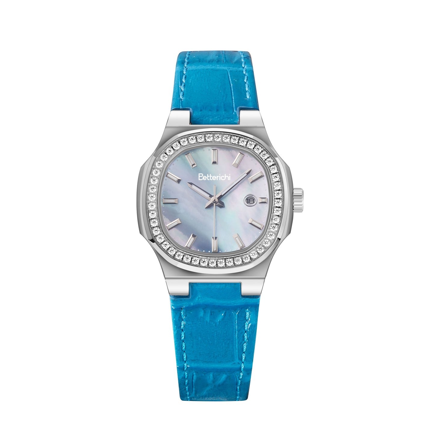 betterichi-lumiere-celeste-silver-cushion-case-watch-blue-mother-of-pearl-dial-crystal-bezel
