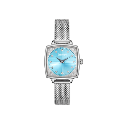 betterichi-women-cushion-square-watch-sky-blue-sunburst-dial-crystal-set-bezel-silver-tone-mesh-bracelet