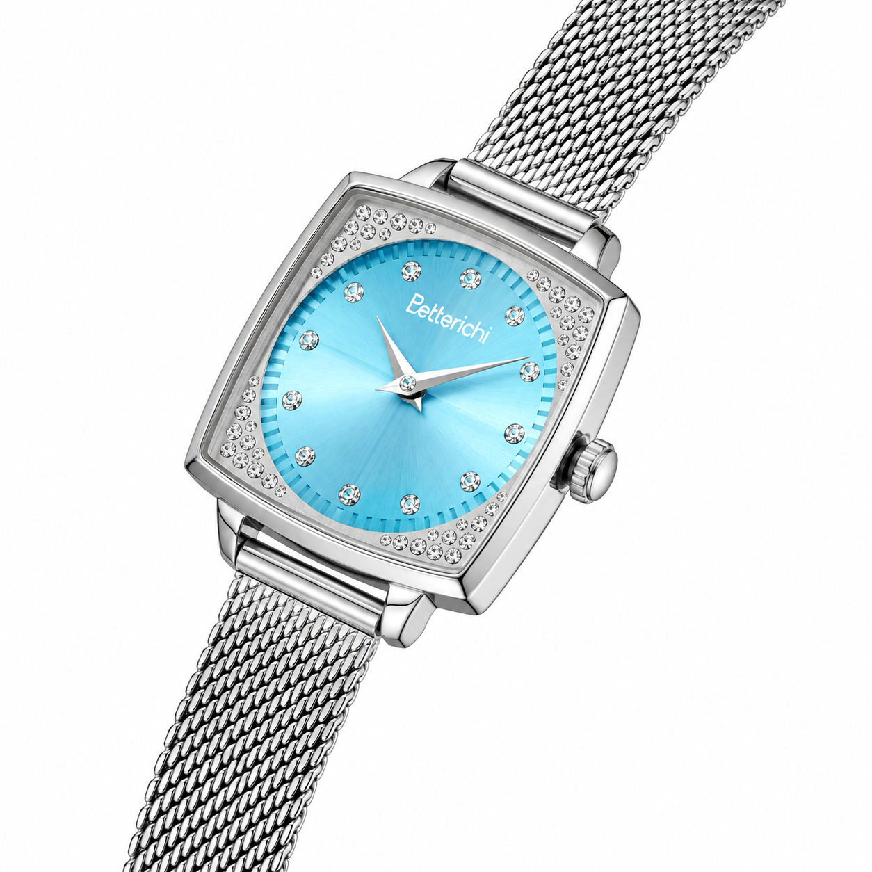 betterichi-women-square-watch-lumiere-azur-blue-dial-cushion-luxury-watch-angle-view