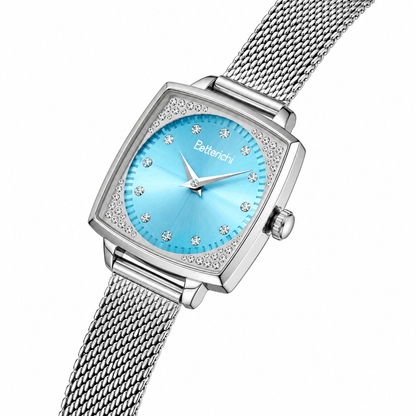 betterichi-women-square-watch-lumiere-azur-blue-dial-cushion-luxury-watch-angle-view